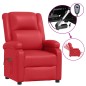 vidaXL Massagesessel Elektrisch Rot Kunstleder vidaXL Massagesessel Elektrisch Rot Kunstleder