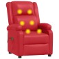 vidaXL Massagesessel Elektrisch Rot Kunstleder vidaXL Massagesessel Elektrisch Rot Kunstleder