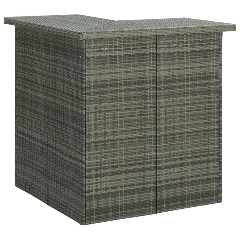 vidaXL Eck-Bartisch Grau 100x50x105 cm Poly Rattan vidaXL Eck-Bartisch Grau 100x50x105 cm Poly Rattan