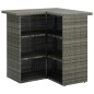 vidaXL Eck-Bartisch Grau 100x50x105 cm Poly Rattan vidaXL Eck-Bartisch Grau 100x50x105 cm Poly Rattan