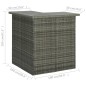 vidaXL Eck-Bartisch Grau 100x50x105 cm Poly Rattan vidaXL Eck-Bartisch Grau 100x50x105 cm Poly Rattan