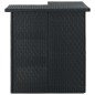 vidaXL Eck-Bartisch Schwarz 100x50x105 cm Poly Rattan vidaXL Eck-Bartisch Schwarz 100x50x105 cm Poly Rattan