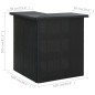 vidaXL Eck-Bartisch Schwarz 100x50x105 cm Poly Rattan vidaXL Eck-Bartisch Schwarz 100x50x105 cm Poly Rattan