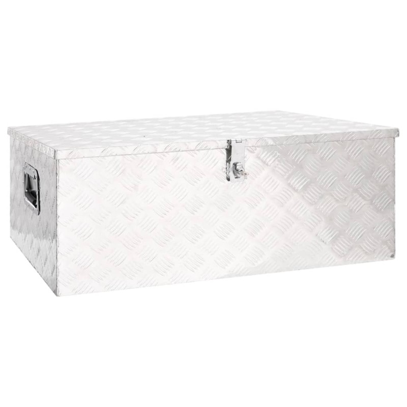 vidaXL Aufbewahrungsbox Silbern 100x55x37 cm Aluminium vidaXL Aufbewahrungsbox Silbern 100x55x37 cm Aluminium