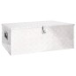 vidaXL Aufbewahrungsbox Silbern 100x55x37 cm Aluminium vidaXL Aufbewahrungsbox Silbern 100x55x37 cm Aluminium
