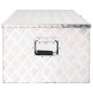 vidaXL Aufbewahrungsbox Silbern 100x55x37 cm Aluminium vidaXL Aufbewahrungsbox Silbern 100x55x37 cm Aluminium
