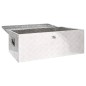 vidaXL Aufbewahrungsbox Silbern 100x55x37 cm Aluminium vidaXL Aufbewahrungsbox Silbern 100x55x37 cm Aluminium