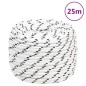 vidaXL Bootsseil Geflochten Weiß 12 mmx25 m Polyester vidaXL Bootsseil Geflochten Weiß 12 mmx25 m Polyester