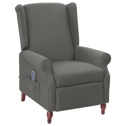 Massagesessel Hellgrau Stoff