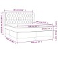 vidaXL Boxspringbett mit Matratze Dunkelblau 160x200 cm Samt vidaXL Boxspringbett mit Matratze Dunkelblau 160x200 cm Samt
