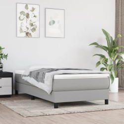 vidaXL Taschenfederkernmatratze Hellgrau 80x200x20 cm Stoff