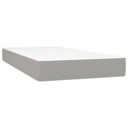 vidaXL Taschenfederkernmatratze Hellgrau 80x200x20 cm Stoff