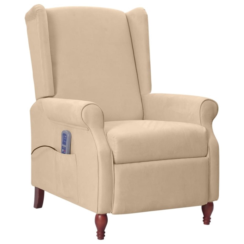 Massagesessel Taupe Mikrofasergewebe Massagesessel Taupe Mikrofasergewebe