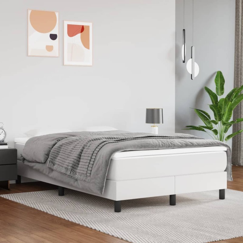 vidaXL Taschenfederkernmatratze Weiß 120x200x20 cm Kunstleder vidaXL Taschenfederkernmatratze Weiß 120x200x20 cm Kunstleder