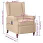 Massagesessel Taupe Mikrofasergewebe Massagesessel Taupe Mikrofasergewebe