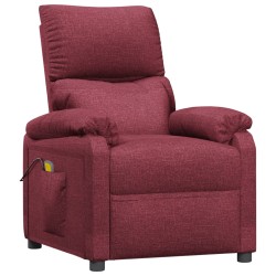 Massagesessel Weinrot Stoff