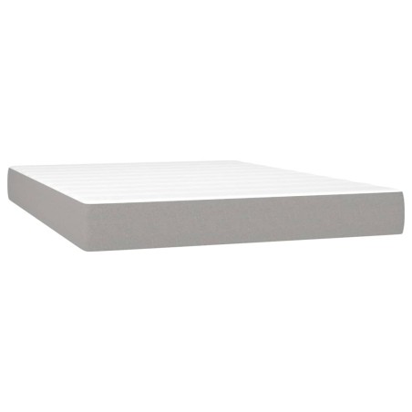 vidaXL Taschenfederkernmatratze Hellgrau 140x190x20 cm Stoff