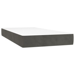 vidaXL Taschenfederkernmatratze Dunkelgrau 80x200x20 cm Samt