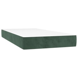 vidaXL Taschenfederkernmatratze Dunkelgrün 80x200x20 cm Samt