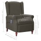 Massagesessel Dunkelgrau Mikrofasergewebe Massagesessel Dunkelgrau Mikrofasergewebe