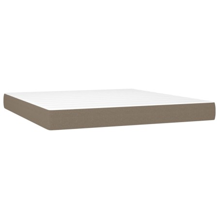 vidaXL Taschenfederkernmatratze Taupe 160x200x20 cm Stoff
