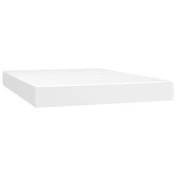 vidaXL Taschenfederkernmatratze Weiß 140x190x20 cm Kunstleder