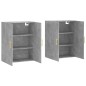 Wandschränke 2 Stk. Betongrau 69,5x34x90 cm Wandschränke 2 Stk. Betongrau 69,5x34x90 cm