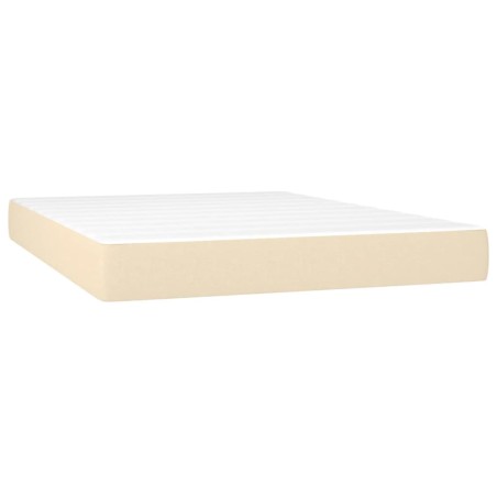 vidaXL Taschenfederkernmatratze Creme 140x200x20 cm Stoff