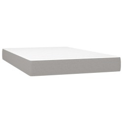 vidaXL Taschenfederkernmatratze Hellgrau 120x200x20 cm Stoff