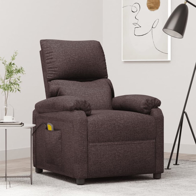 Massagesessel Dunkelbraun Stoff Massagesessel Dunkelbraun Stoff