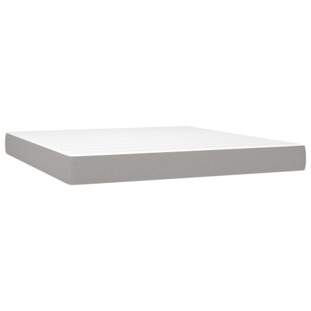 vidaXL Taschenfederkernmatratze Hellgrau 180x200x20 cm Stoff