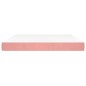 vidaXL Taschenfederkernmatratze Rosa 160x200x20 cm Samt vidaXL Taschenfederkernmatratze Rosa 160x200x20 cm Samt