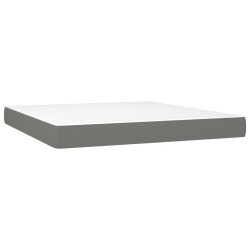 vidaXL Taschenfederkernmatratze Dunkelgrau 180x200x20 cm Stoff
