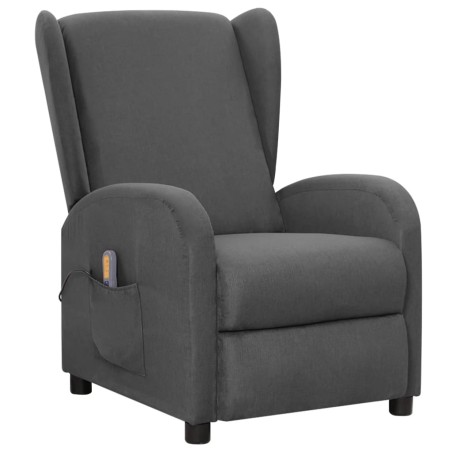 Massagesessel Dunkelgrau Stoff