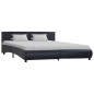 Bettgestell Schwarz Kunstleder 160 x 200 cm Bettgestell Schwarz Kunstleder 160 x 200 cm