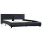 Bettgestell Schwarz Kunstleder 160 x 200 cm Bettgestell Schwarz Kunstleder 160 x 200 cm