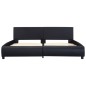 Bettgestell Schwarz Kunstleder 160 x 200 cm Bettgestell Schwarz Kunstleder 160 x 200 cm