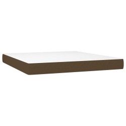 vidaXL Taschenfederkernmatratze Dunkelbraun 180x200x20 cm Stoff