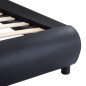Bettgestell Schwarz Kunstleder 160 x 200 cm Bettgestell Schwarz Kunstleder 160 x 200 cm