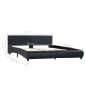 Bettgestell Schwarz Kunstleder 160 x 200 cm Bettgestell Schwarz Kunstleder 160 x 200 cm