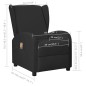 Ohrensessel mit Massagefunktion Schwarz Kunstleder Ohrensessel mit Massagefunktion Schwarz Kunstleder