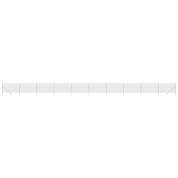 vidaXL Maschendrahtzaun Silbern 1,8x25 m