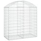vidaXL Gabione mit Hochbogen 100x50x100/120 cm Verzinktes Eisen vidaXL Gabione mit Hochbogen 100x50x100/120 cm Verzinktes Eisen