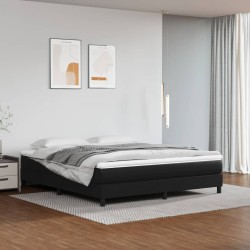 vidaXL Taschenfederkernmatratze Schwarz 180x200x20 cm Kunstleder