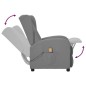Ohrensessel mit Massagefunktion Grau Kunstleder Ohrensessel mit Massagefunktion Grau Kunstleder