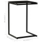 vidaXL Beistelltisch Schwarz 40x40x60 cm Hartglas vidaXL Beistelltisch Schwarz 40x40x60 cm Hartglas
