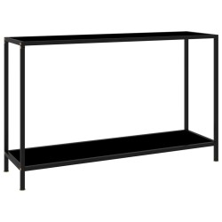 vidaXL Konsolentisch Schwarz 120x35x75 cm Hartglas