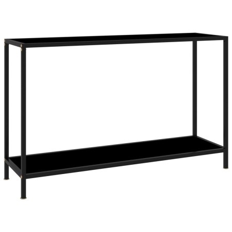 vidaXL Konsolentisch Schwarz 120x35x75 cm Hartglas