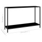 vidaXL Konsolentisch Schwarz 120x35x75 cm Hartglas vidaXL Konsolentisch Schwarz 120x35x75 cm Hartglas