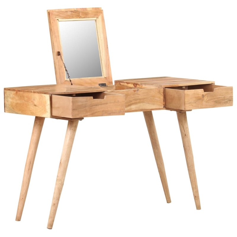 vidaXL Schminktisch mit Spiegel 112x45x76 cm Akazie Massivholz vidaXL Schminktisch mit Spiegel 112x45x76 cm Akazie Massivholz